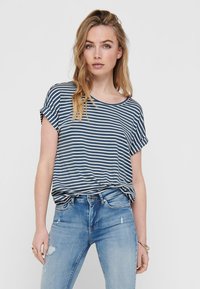 ONLY MOSTER STRIPE S/S NOOS - Print T-shirt - blue mirage
