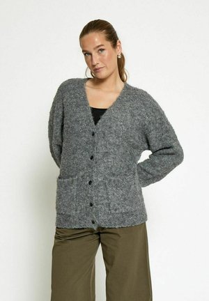 Strickjacke - m dark grey melange
