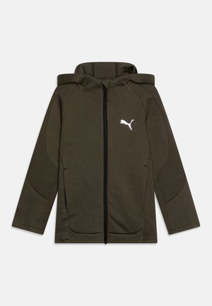 Puma EVOSTRIPE HOODIE UNISEX - Chaqueta de entrenamiento - dark olive