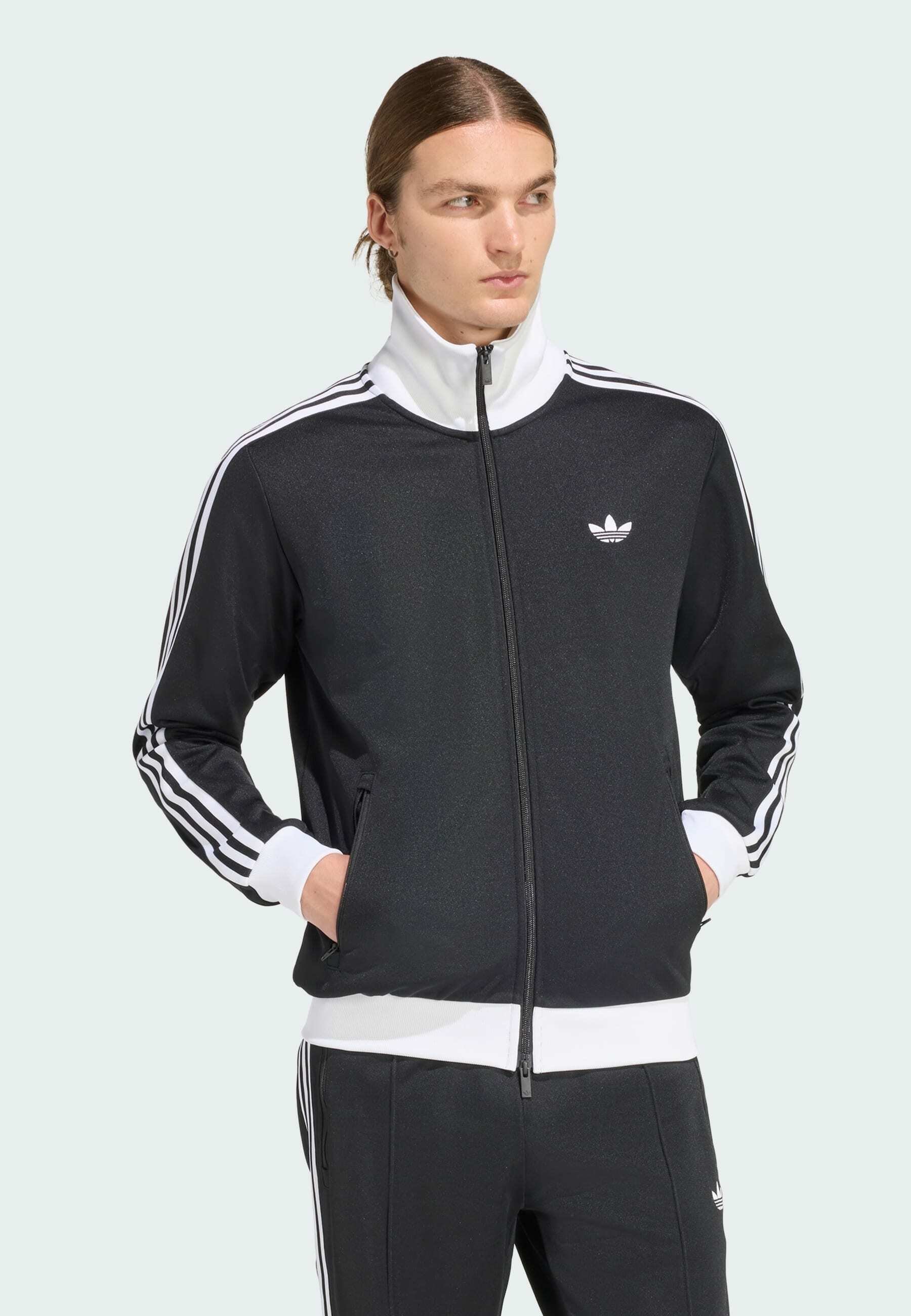 トップス L'Appartement adidas beckenbauer jacket Jacket adidas Originals Beckenbauer Black-White - Fútbol Emotion