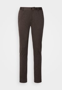 Unselected, night brown mini check