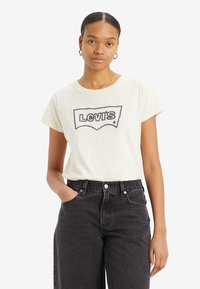 Levi's® GRAPHIC BOXY - T-shirts med print - white swan