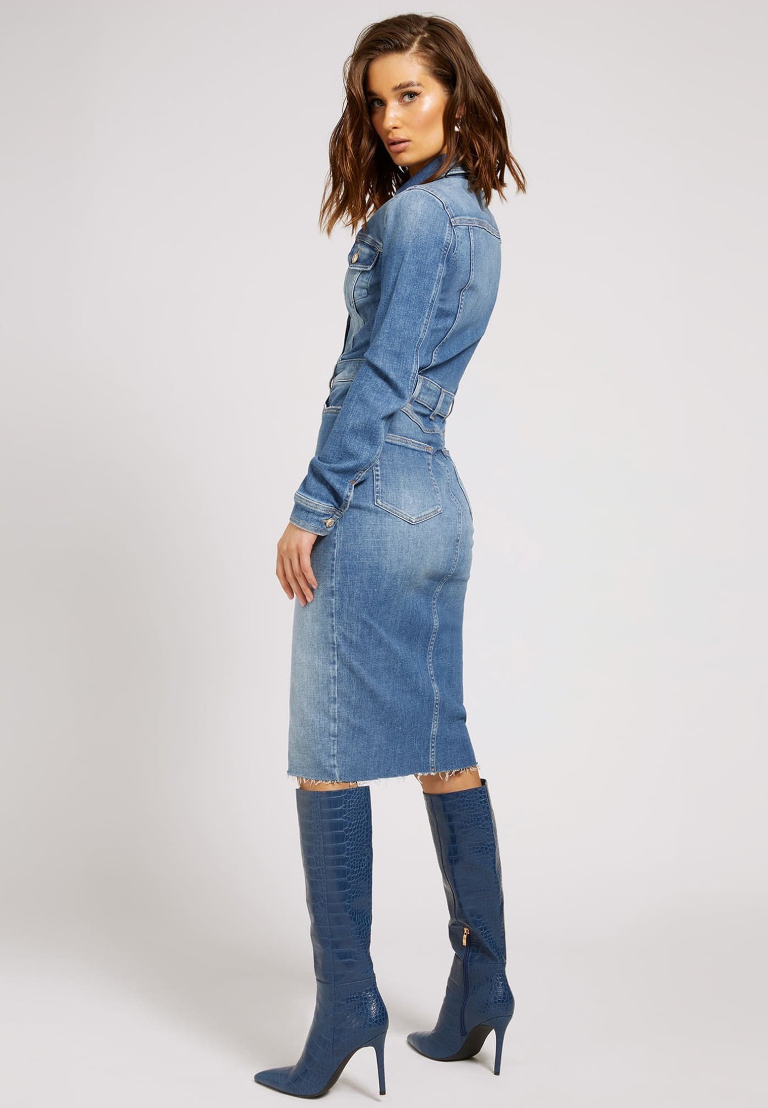 Guess Vestito di jeans - blau/blu - Zalando.it