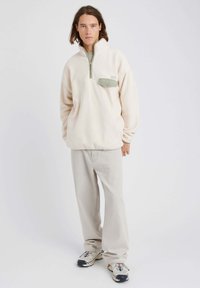 BZB COL MONTANT ZIPPÉ - Sweat polaire - blanc cassé