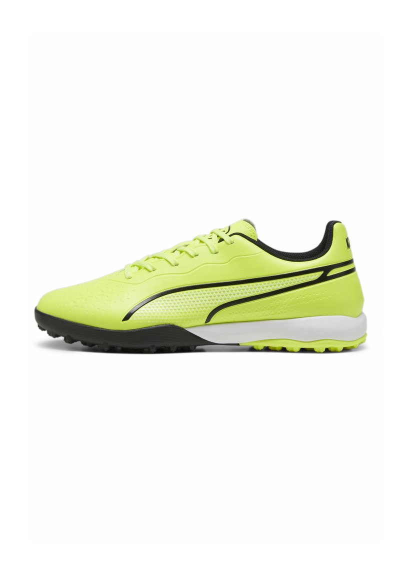 Puma - KING MATCH TT  - Fotbollsskor universaldobbar - electric lime black, Förstora