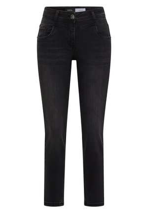 Cecil, MID WAIST SLIM LEG JEANS IM CASUAL FIT - Jean slim - black washed
