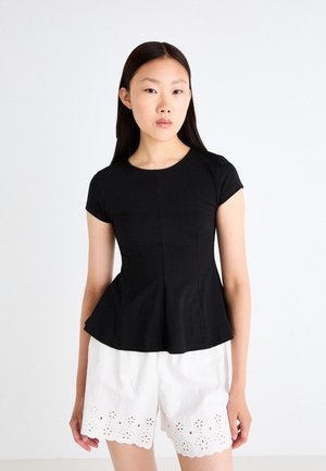 PEPLUM - T-shirt basic - black