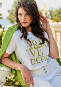 Monari Print T-shirt - weiß