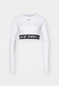CROP - Topper langermet - white/black