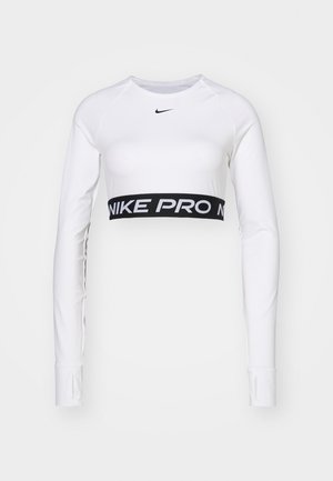 PRO CROP - Top s dlouhým rukávem - white/black