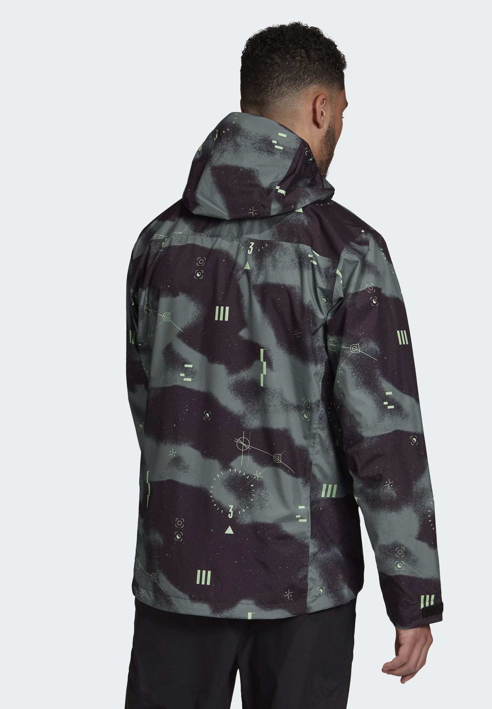 adidas camo rain jacket