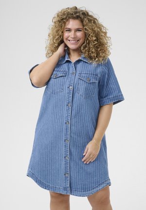 KCREECA - Denim dress - medium blue denim pinstripe
