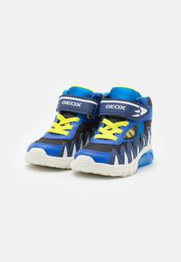 Geox CIBERDRON BOY LIGHT UP - Sneakers high - navy/lime