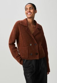 Next SMART COLLARED - Kardigan - brown rust