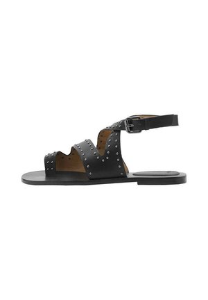 STUDDED - T-bar sandals - black