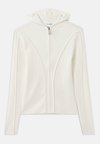 PIPING DETAIL HOODED - Zip-up sweatshirt - ivory