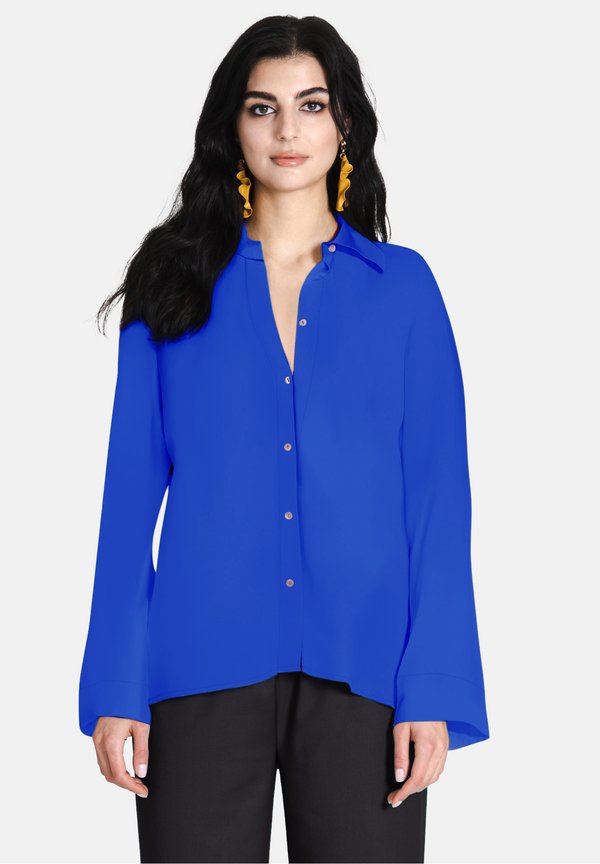 NEW WIDE BUTTON - Hemdbluse - cobolt