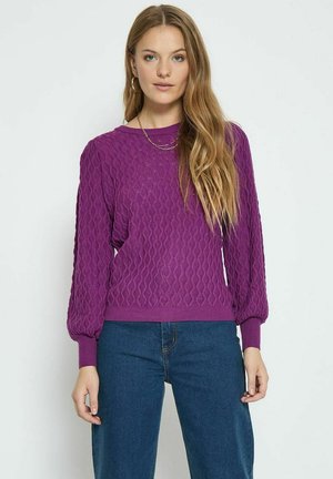 PEPPERCORN PUFF SLEEVE - Svetr - hollyhock purple