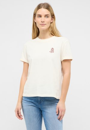 Mustang, T-Shirt basic - weiß