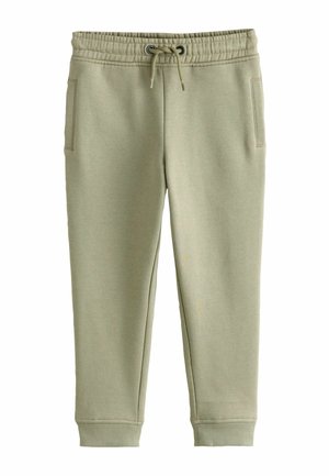 Ljus olivgrön sweatpants, blandning av bomull, med elastisk midja, justerbar dragsko och sidofickor. Ribbad mudd vid anklarna.