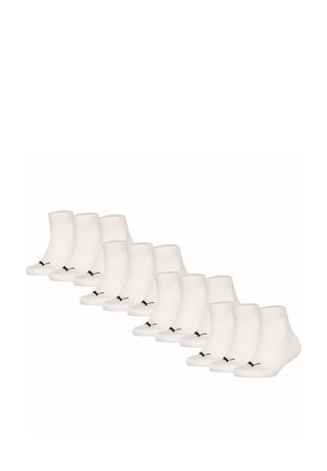 Puma KINDER QUARTER 12ER PACK - PLAIN LOGOS - Strumpor - weiß
