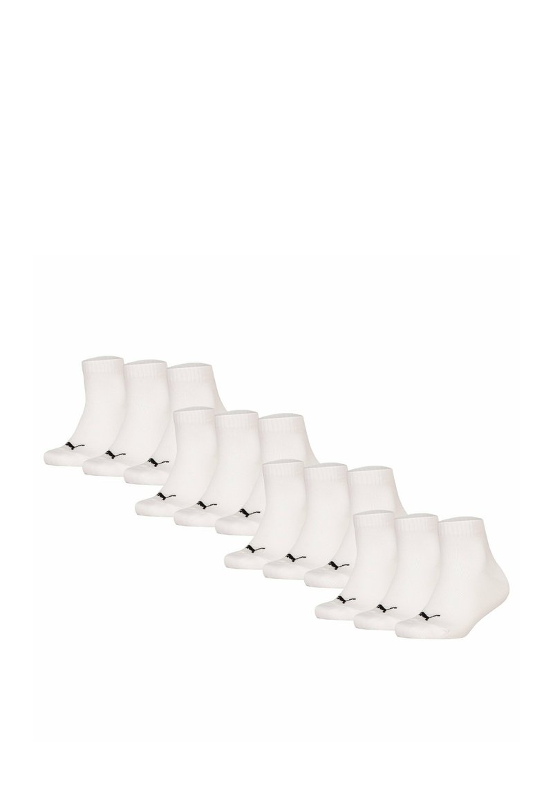 Puma KINDER QUARTER 12ER PACK - PLAIN LOGOS - Strumpor - weiß