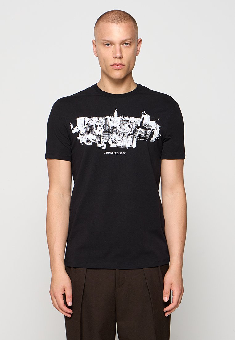 Armani Exchange T-shirt print zwart