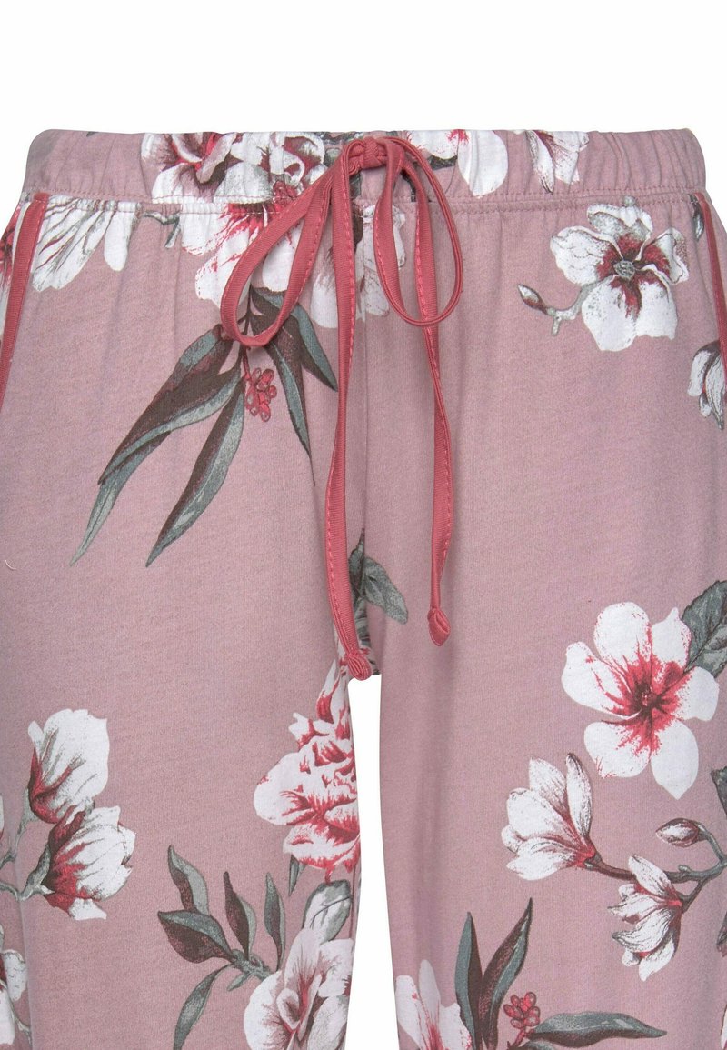 Damen Nachthemden | LASCANA Nachtwäsche Set lila geblümt schwarz/pink - MC62374 Damen Nachthemden | LASCANA Nachtwäsche Set lila geblümt schwarz/pink - MC62374