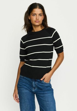 MARLA STRIPE  - Print T-shirt - black