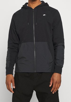 Felpa con zip - black