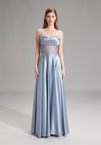 Swing - HEY KYLA - SEE-THROUGH CORSAGE DRESS WITH BEADING - Galajurk - light blue Miniatuurafbeelding 1