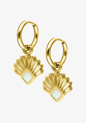 Wildcat, FAN HOOPS PAIR - Earrings - gold-kristallklar