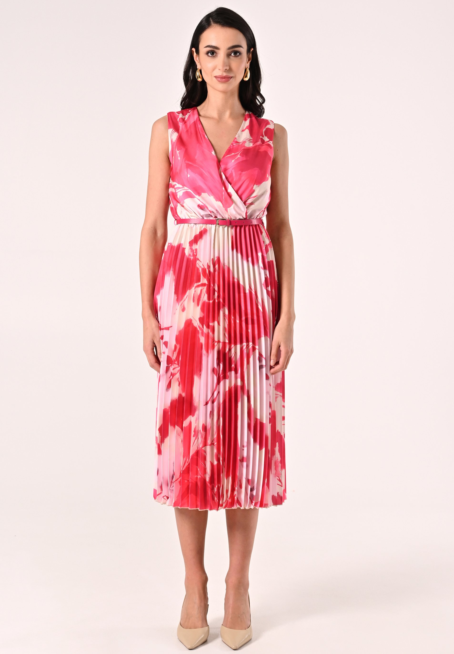 Rinascimento Jurk pink/donkerroze