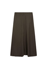 MIDI WITH POCKETS  - A-line skirt - mottled dark brown