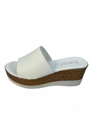 Cinzia Soft Ciabattine con tacco - off white