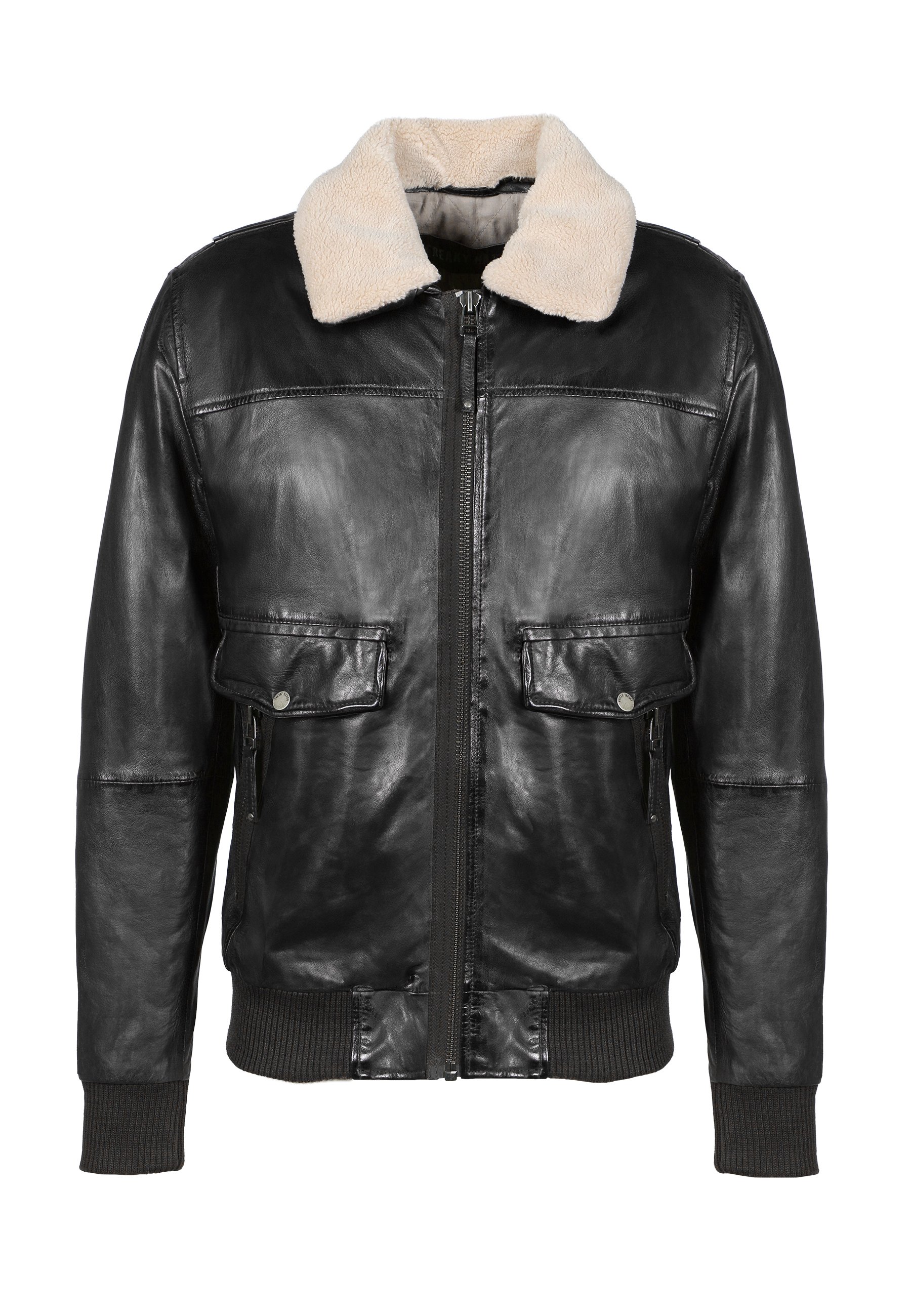 Freaky Nation MAVERIK FN Leather jacket black Zalando
