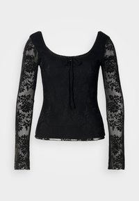 SCOOP NECK - Ilgarankovis viršutinės dalies drabužis - black