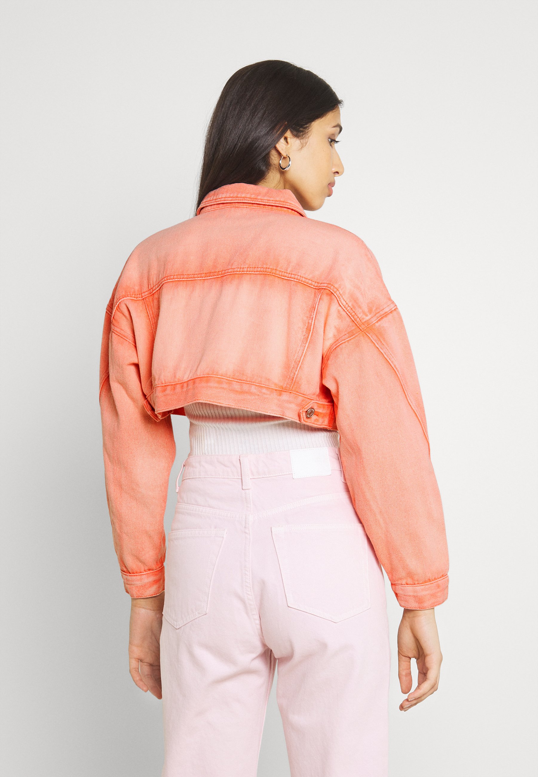 peach cropped jacket