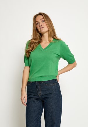 MILLA V- NECK TEE 1 - Basic T-shirt - greenbriar