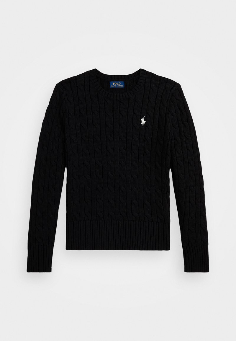 Polo Ralph Lauren CABLE-KNIT COTTON SWEATER 7-14Y - Πουλόβερ - black/nevis