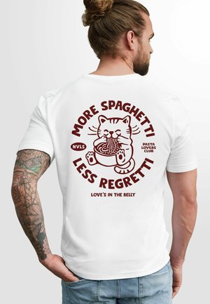 PASTA LOVERS FASHION STREETSTYLE  - Print T-shirt - weiß