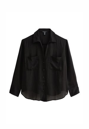 New Look Curves CURVES FRONT POCKET V-NECK - Blus - black