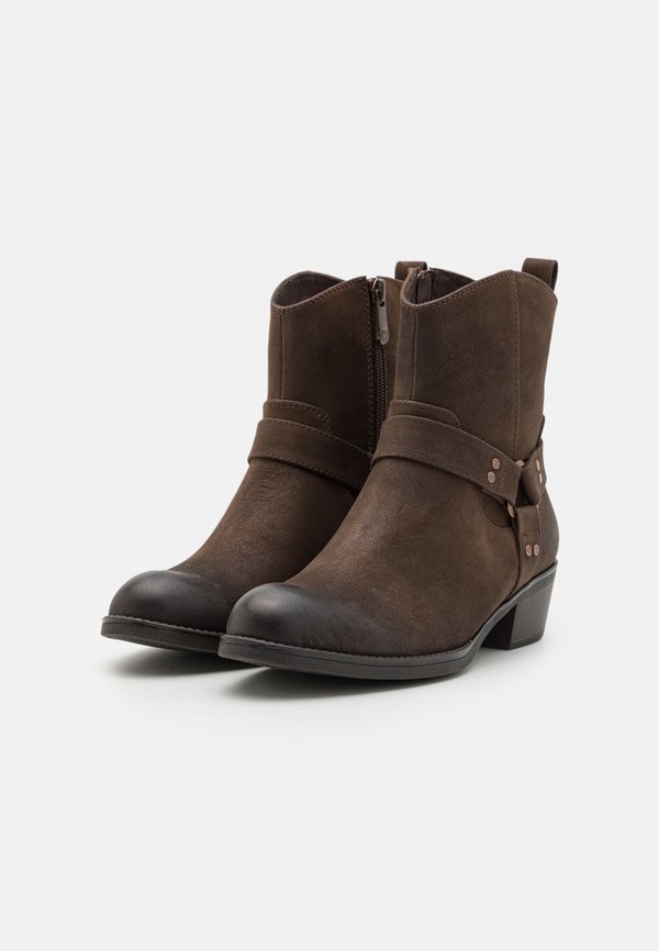 Cowboy/biker ankle boot - cafe4