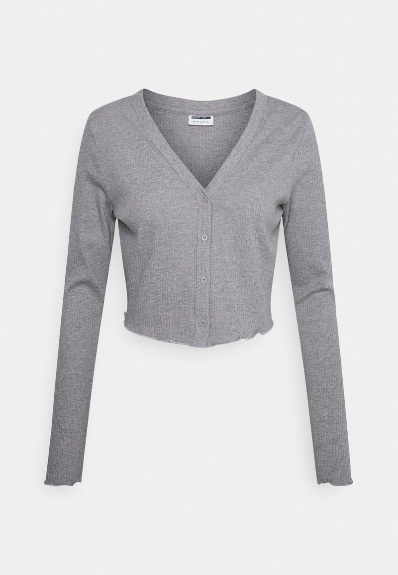 Noisy May DRAKEY L/S CROPPED BG - Vest - mottled light grey