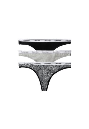 Calvin Klein Underwear, ICON LOGO 3 PACK - Τάνγκα - black/grey heather/marble snake