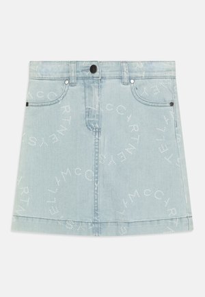 Stella McCartney Kids SKIRT GIRL LOGO - Falda vaquera - light-blue denim