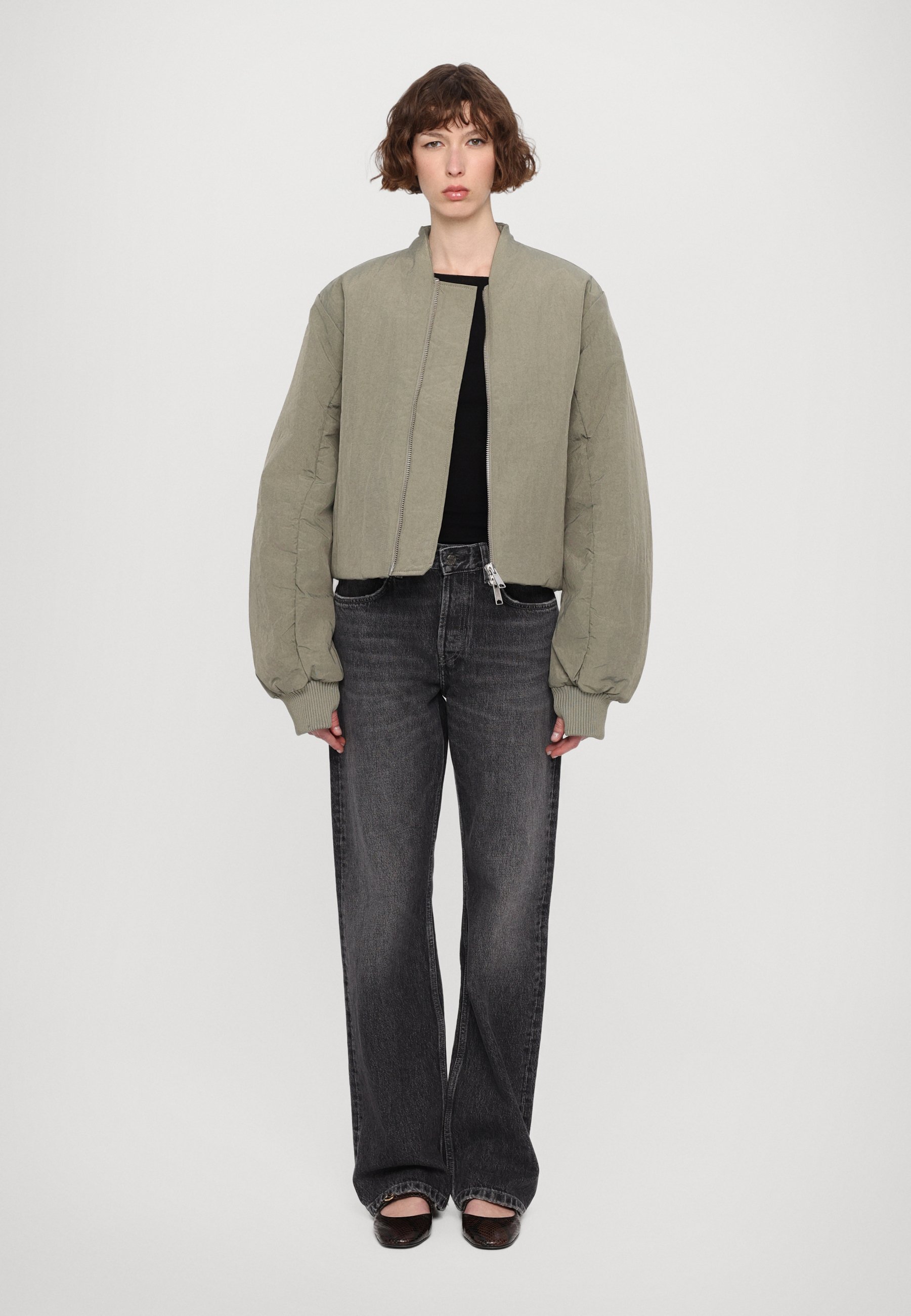 ジャケット・アウター BULKY SLEEVE CROPPED JACKET Kiluex Women's Cropped Quilted Cardigan Jacket Floral