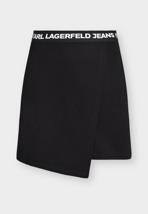 Karl Lagerfeld Jeans, MILANO WRAP SKIRT - Jupe portefeuille - black