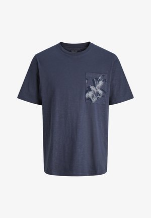 Jack & Jones, JORMONTAUK POCKET TEE - Μπλουζάκι με στάμπα - odyssey gray