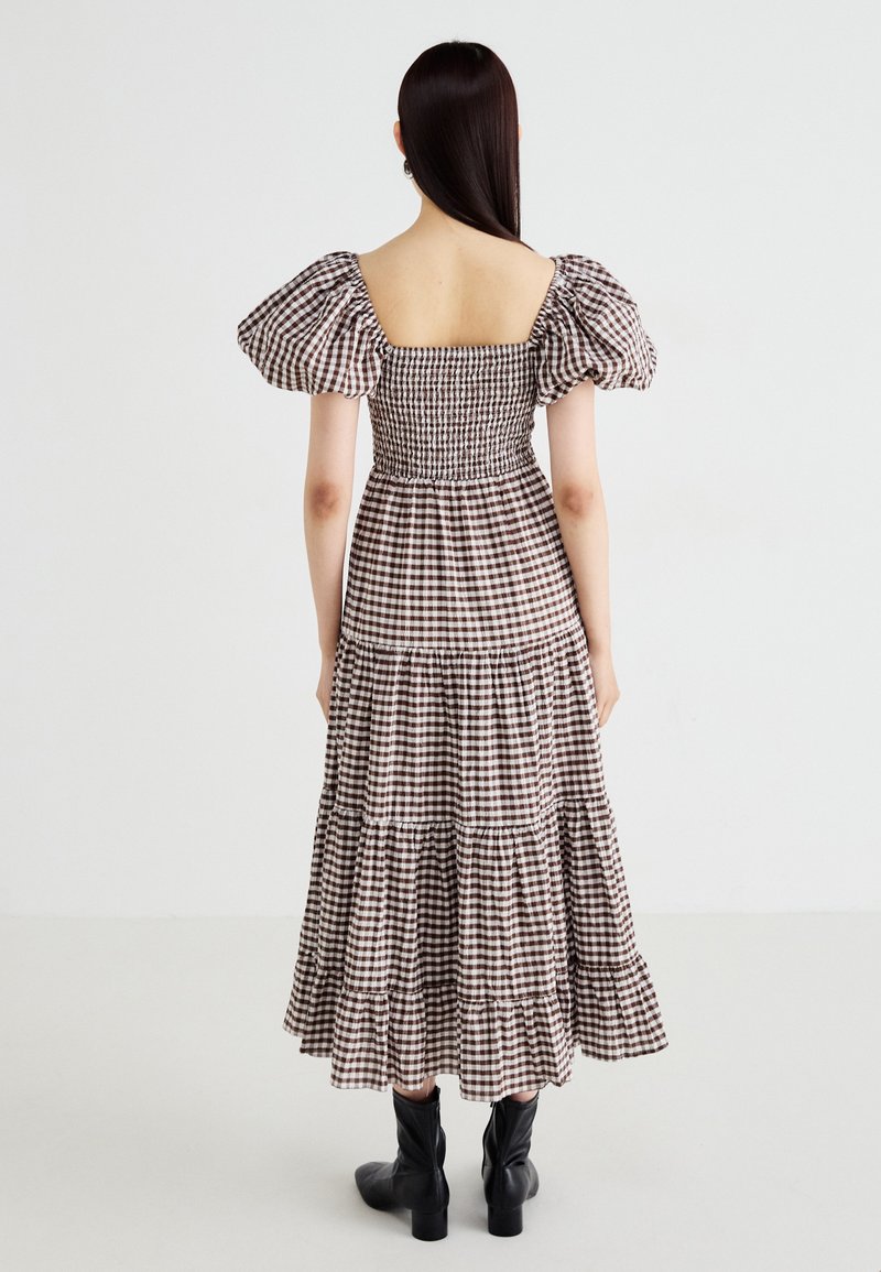 Sister Jane POLLEN GINGHAM MIDI DRESS - Day dress - brown - Zalando